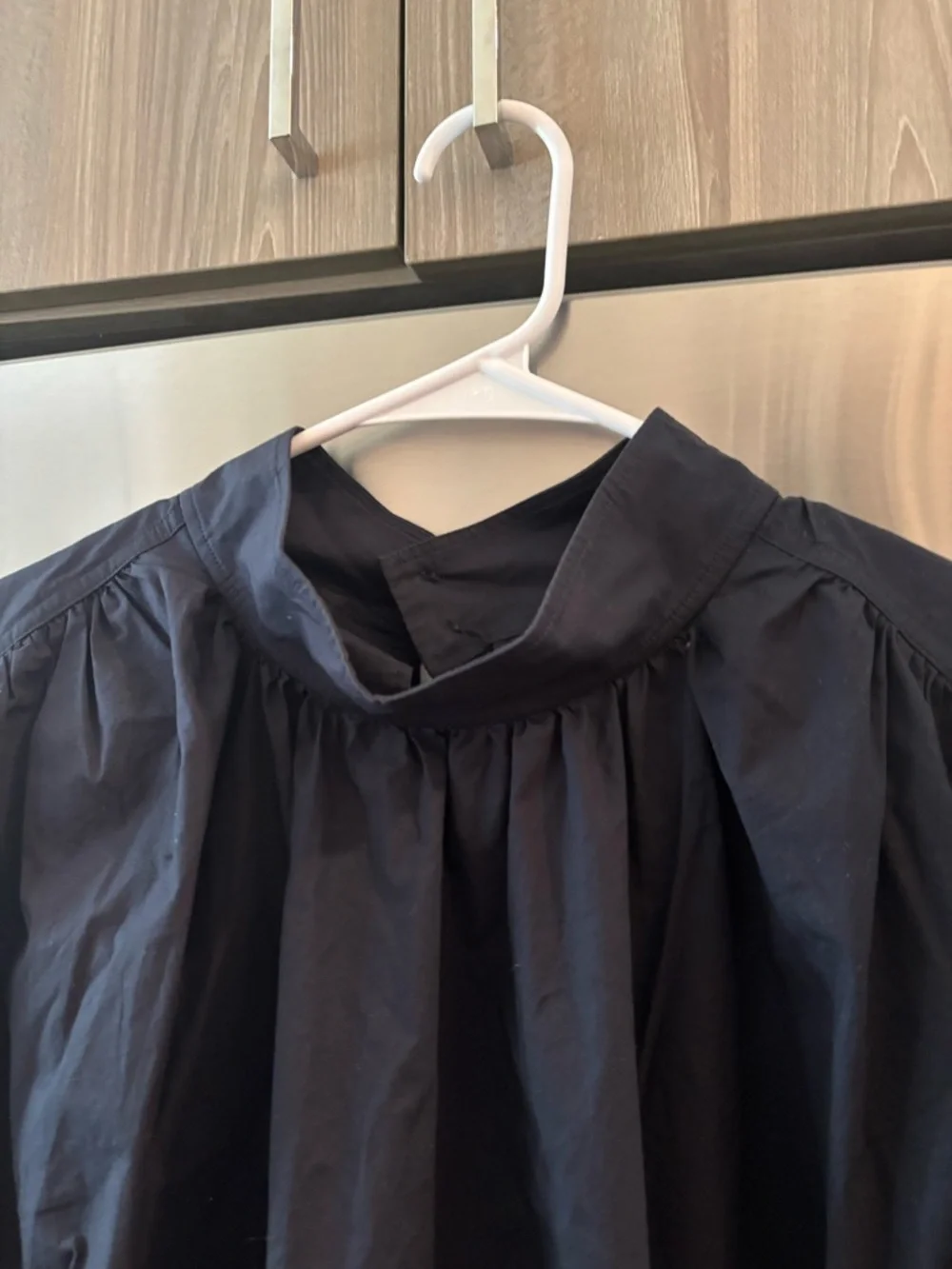 COS Navy High-Neck Maxi Dress - Picture 3 of 4